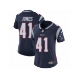 Women's Nike New England Patriots #41 Cyrus Jones Navy Blue Team Color Vapor Untouchable Limited Player NFL Jersey