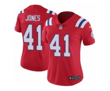 Women's Nike New England Patriots #41 Cyrus Jones Red Alternate Vapor Untouchable Limited Player NFL Jersey