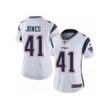 Women's Nike New England Patriots #41 Cyrus Jones White Vapor Untouchable Limited Player NFL Jersey