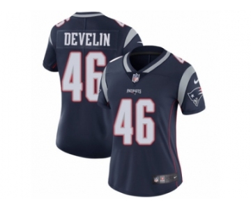 Women's Nike New England Patriots #46 James Develin Vapor Untouchable Limited Navy Blue Team Color NFL Jersey