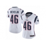 Women's Nike New England Patriots #46 James Develin Vapor Untouchable Limited White NFL Jersey