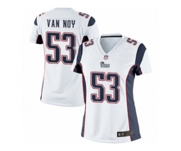 Women's Nike New England Patriots #53 Kyle Van Noy Limited White NFL Jersey