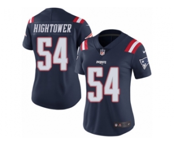 Women's Nike New England Patriots #54 Dont'a Hightower Limited Navy Blue Rush NFL Jersey