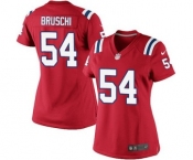 Women's Nike New England Patriots #54 Tedy Bruschi Red Alternate NFL Jersey