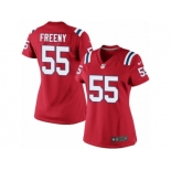 Women's Nike New England Patriots #55 Jonathan Freeny Limited Red Alternate NFL Jersey