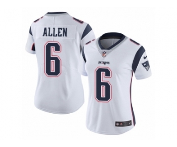 Women's Nike New England Patriots #6 Ryan Allen Vapor Untouchable Limited White NFL Jersey