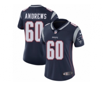 Women's Nike New England Patriots #60 David Andrews Vapor Untouchable Limited Navy Blue Team Color NFL Jersey