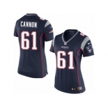 Women's Nike New England Patriots #61 Marcus Cannon Limited Navy Blue Team Color NFL Jersey