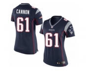 Women's Nike New England Patriots #61 Marcus Cannon Limited Navy Blue Team Color NFL Jersey