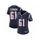 Women's Nike New England Patriots #61 Marcus Cannon Vapor Untouchable Limited Navy Blue Team Color NFL Jersey