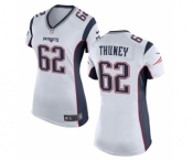 Women's Nike New England Patriots #62 Joe Thuney White NFL Jersey