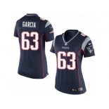 Women's Nike New England Patriots #63 Antonio Garcia Limited Navy Blue Team Color NFL Jersey