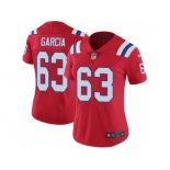 Women's Nike New England Patriots #63 Antonio Garcia Vapor Untouchable Limited Red Alternate NFL Jersey