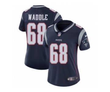 Women's Nike New England Patriots #68 LaAdrian Waddle Vapor Untouchable Limited Navy Blue Team Color NFL Jersey