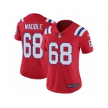 Women's Nike New England Patriots #68 LaAdrian Waddle Vapor Untouchable Limited Red Alternate NFL Jersey