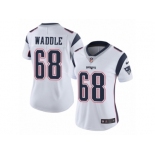 Women's Nike New England Patriots #68 LaAdrian Waddle Vapor Untouchable Limited White NFL Jersey