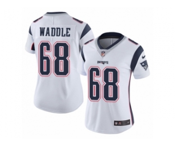 Women's Nike New England Patriots #68 LaAdrian Waddle Vapor Untouchable Limited White NFL Jersey