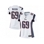 Women's Nike New England Patriots #69 Shaq Mason Limited White NFL Jersey