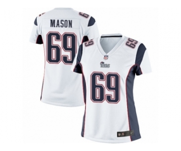 Women's Nike New England Patriots #69 Shaq Mason Limited White NFL Jersey