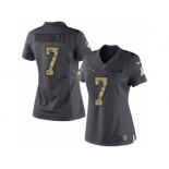 Women's Nike New England Patriots #7 Jacoby Brissett Limited Black 2016 Salute to Service NFL Jersey