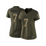 Women's Nike New England Patriots #7 Jacoby Brissett Limited Green Salute to Service NFL Jersey