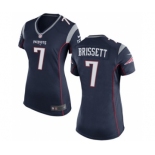 Women's Nike New England Patriots #7 Jacoby Brissett Navy Blue Team Color NFL Jersey