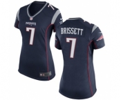 Women's Nike New England Patriots #7 Jacoby Brissett Navy Blue Team Color NFL Jersey