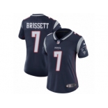 Women's Nike New England Patriots #7 Jacoby Brissett Vapor Untouchable Limited Navy Blue Team Color NFL Jersey