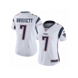 Women's Nike New England Patriots #7 Jacoby Brissett Vapor Untouchable Limited White NFL Jersey