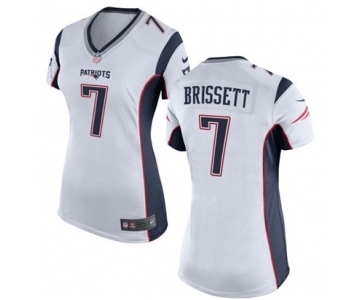 Women's Nike New England Patriots #7 Jacoby Brissett White NFL Jersey