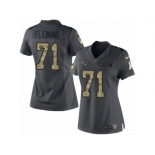 Women's Nike New England Patriots #71 Cameron Fleming Limited Black 2016 Salute to Service NFL Jersey