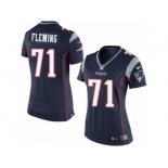 Women's Nike New England Patriots #71 Cameron Fleming Limited Navy Blue Team Color NFL Jersey