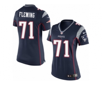 Women's Nike New England Patriots #71 Cameron Fleming Limited Navy Blue Team Color NFL Jersey