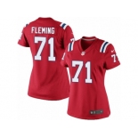 Women's Nike New England Patriots #71 Cameron Fleming Limited Red Alternate NFL Jersey