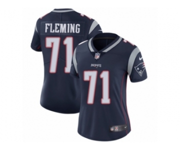 Women's Nike New England Patriots #71 Cameron Fleming Vapor Untouchable Limited Navy Blue Team Color NFL Jersey