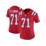 Women's Nike New England Patriots #71 Cameron Fleming Vapor Untouchable Limited Red Alternate NFL Jersey