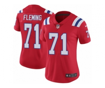 Women's Nike New England Patriots #71 Cameron Fleming Vapor Untouchable Limited Red Alternate NFL Jersey