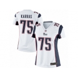 Women's Nike New England Patriots #75 Ted Karras Limited White NFL Jersey