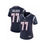 Women's Nike New England Patriots #77 Nate Solder Vapor Untouchable Limited Navy Blue Team Color NFL Jersey