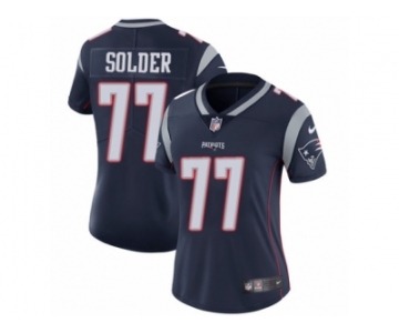 Women's Nike New England Patriots #77 Nate Solder Vapor Untouchable Limited Navy Blue Team Color NFL Jersey