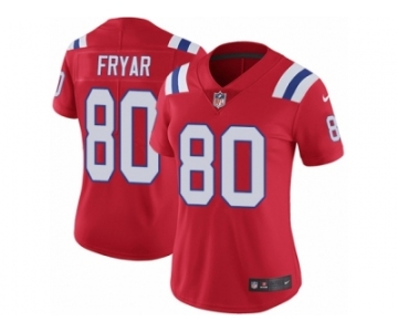 Women's Nike New England Patriots #80 Irving Fryar Vapor Untouchable Limited Red Alternate NFL Jersey