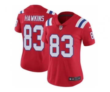 Women's Nike New England Patriots #83 Lavelle Hawkins Vapor Untouchable Limited Red Alternate NFL Jersey