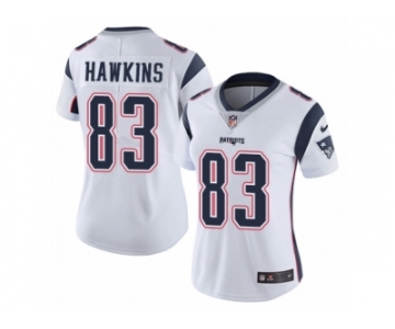 Women's Nike New England Patriots #83 Lavelle Hawkins Vapor Untouchable Limited White NFL Jersey