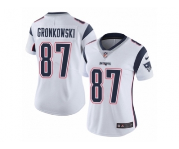 Women's Nike New England Patriots #87 Rob Gronkowski Vapor Untouchable Limited White NFL Jersey