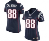 Women's Nike New England Patriots #88 Scott Chandler Navy Blue Team Color NFL Jersey