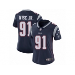 Women's Nike New England Patriots #91 Deatrich Wise Jr Vapor Untouchable Limited Navy Blue Team Color NFL Jersey