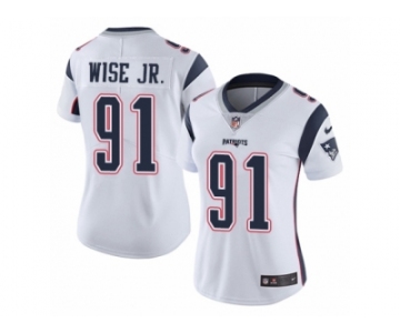 Women's Nike New England Patriots #91 Deatrich Wise Jr Vapor Untouchable Limited White NFL Jersey