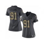 Women's Nike New England Patriots #91 Jamie Collins Limited Black 2016 Salute to Service NFL Jersey