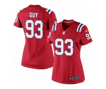 Women's Nike New England Patriots #93 Lawrence Guy Limited Red Alternate NFL Jersey