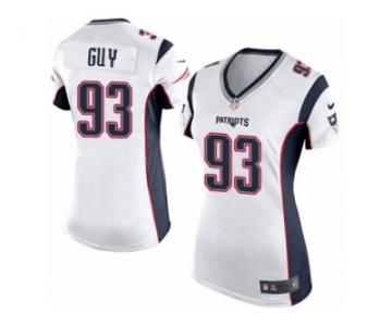 Women's Nike New England Patriots #93 Lawrence Guy Limited White NFL Jersey